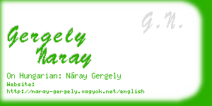 gergely naray business card