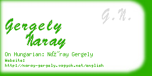 gergely naray business card